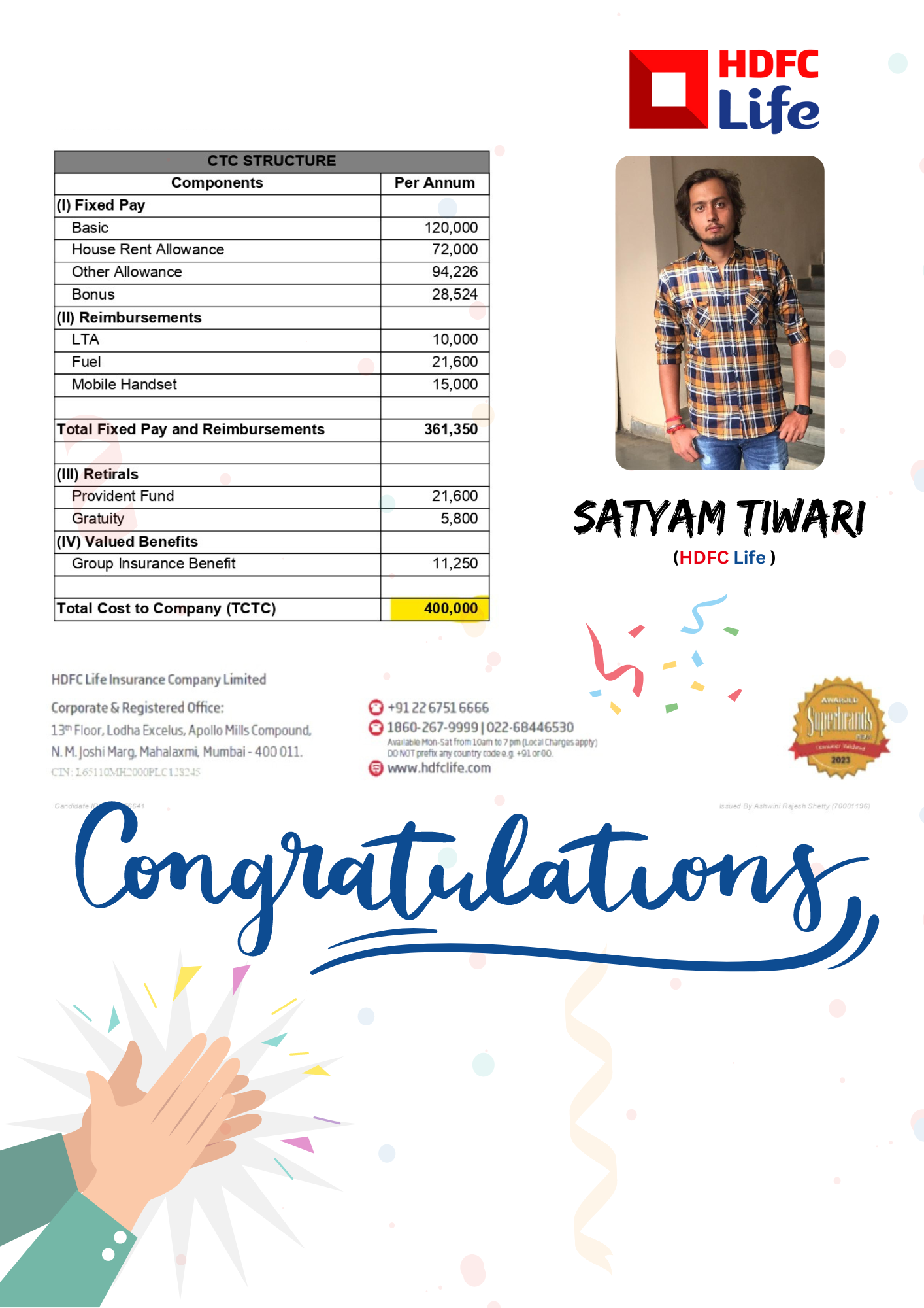 Satyam Tiwari  | The HR India